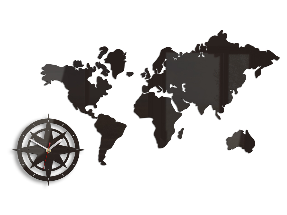 Modern falióra WORLD MAP WENGE HMCNH051-wenge