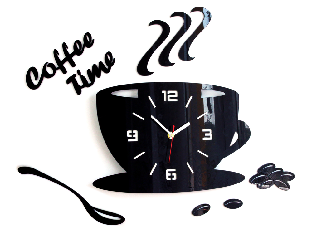 Modern falióra COFFE TIME 3D BLACK NH045-black