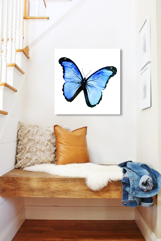 Tükor falikép Kék Pillangó Mirrora 15 - 50x50 cm